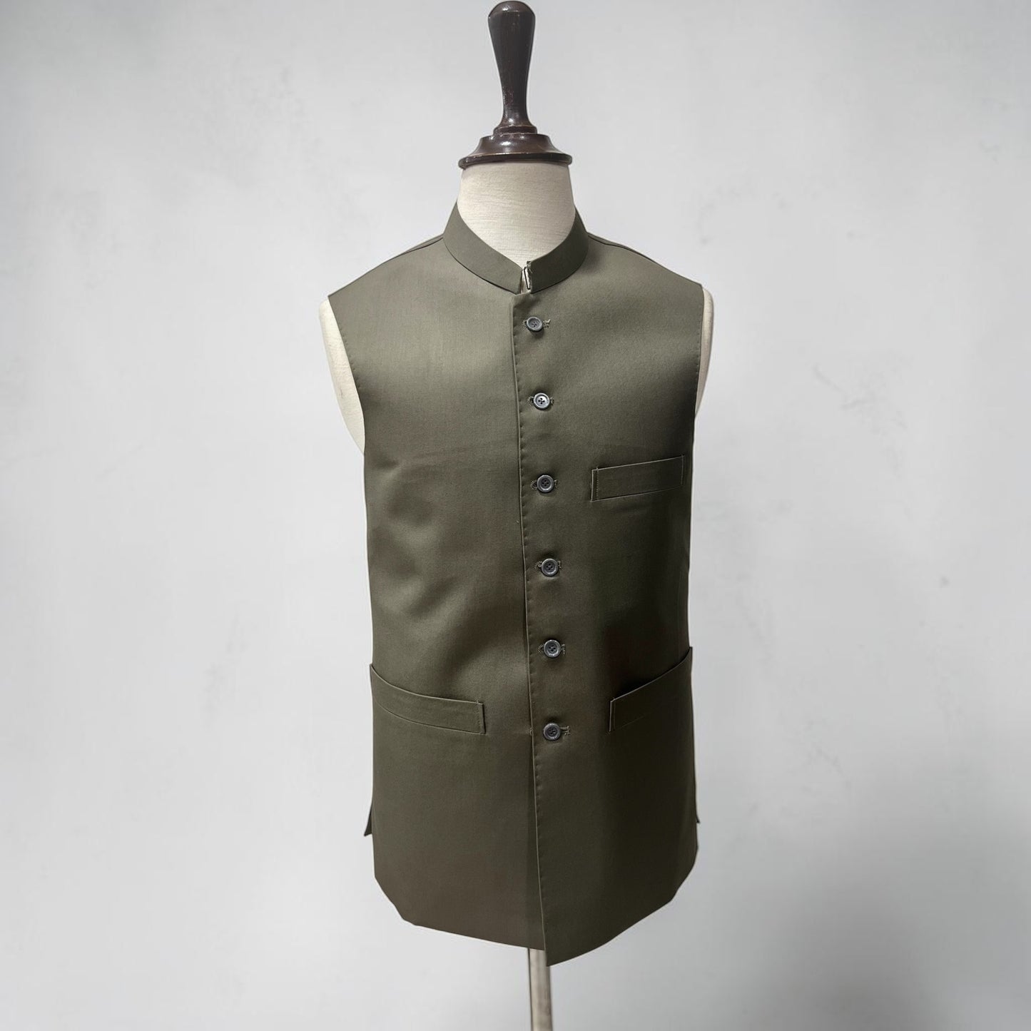 Plain Greenish brown waistcoat
