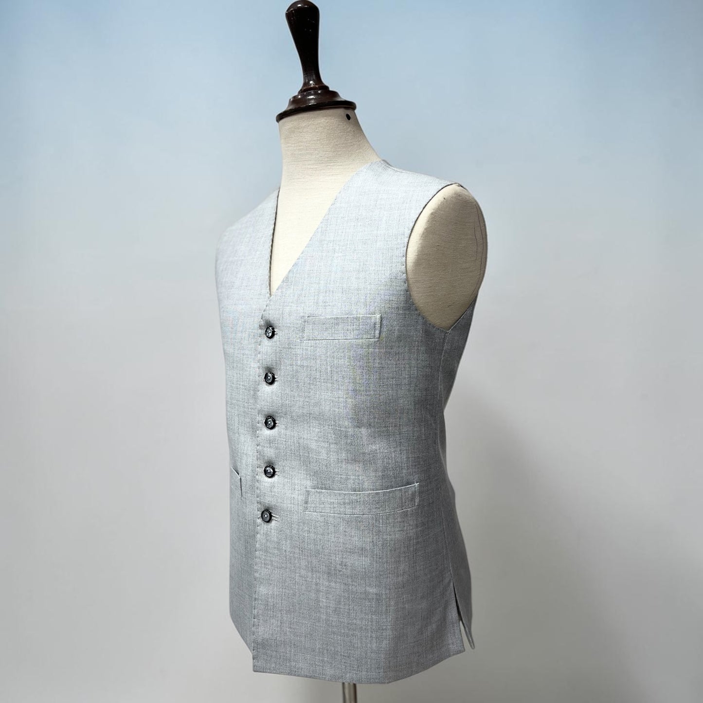 V-Neck grey waistcoat
