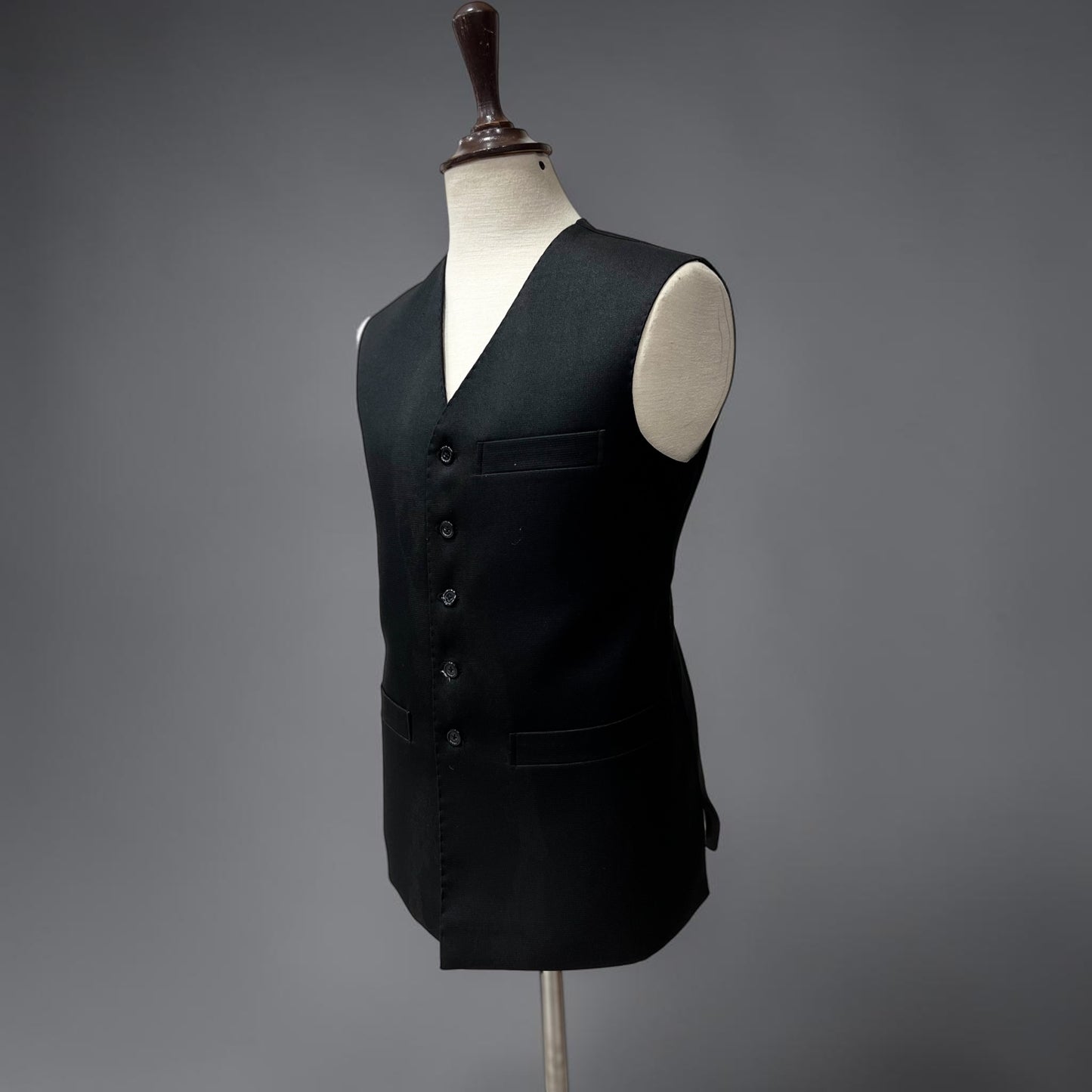 V-Neck black waistcoat