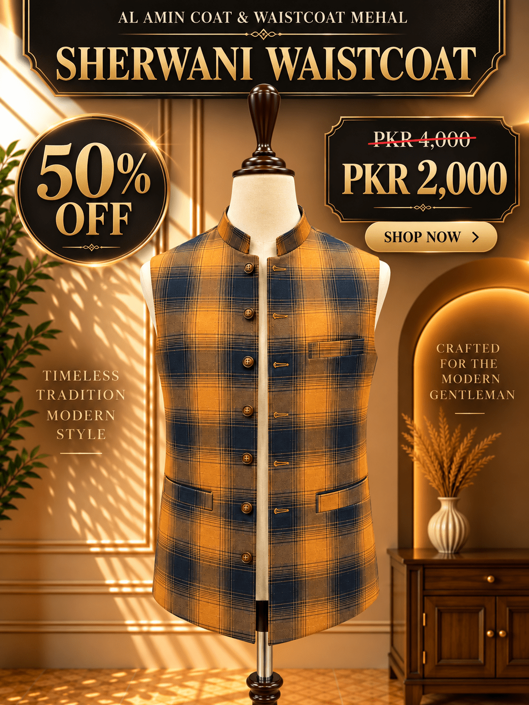 Waistcoats - Al amin coat and waistcoat mehal