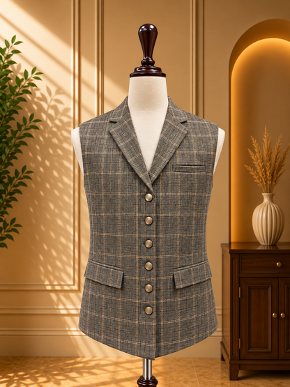 COAT COLLAR WITH CHECK