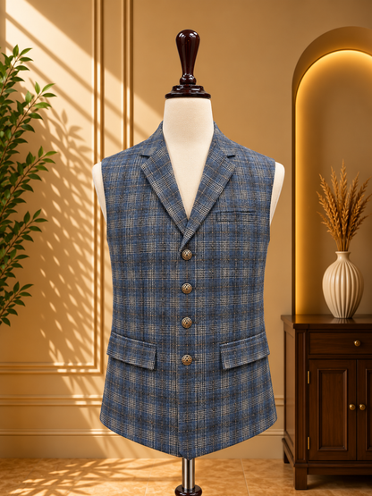 COAT COLLAR WITH CHECK