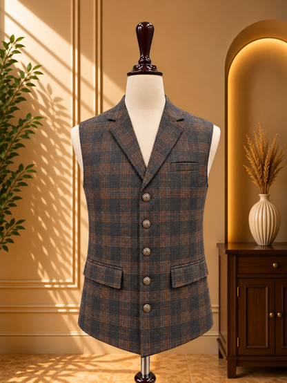 COAT COLLAR WITH CHECK