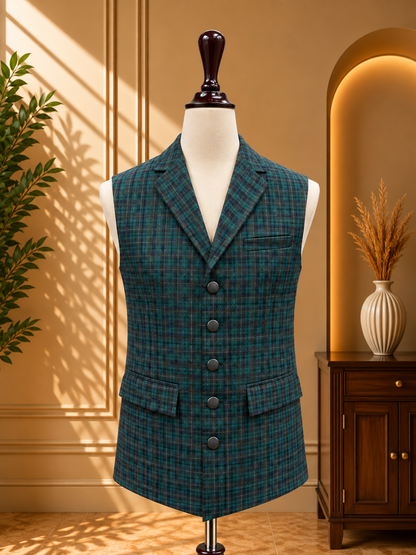 COAT COLLAR WITH CHECK