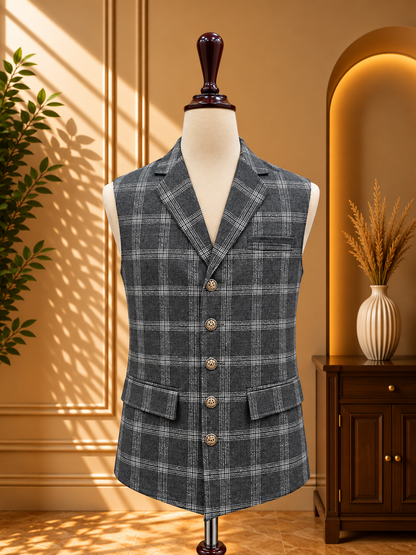 COAT COLLAR WITH CHECK