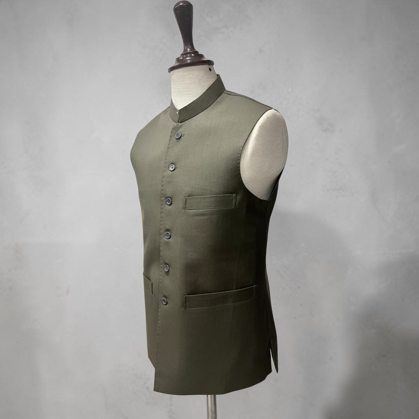 Plain Greenish brown waistcoat