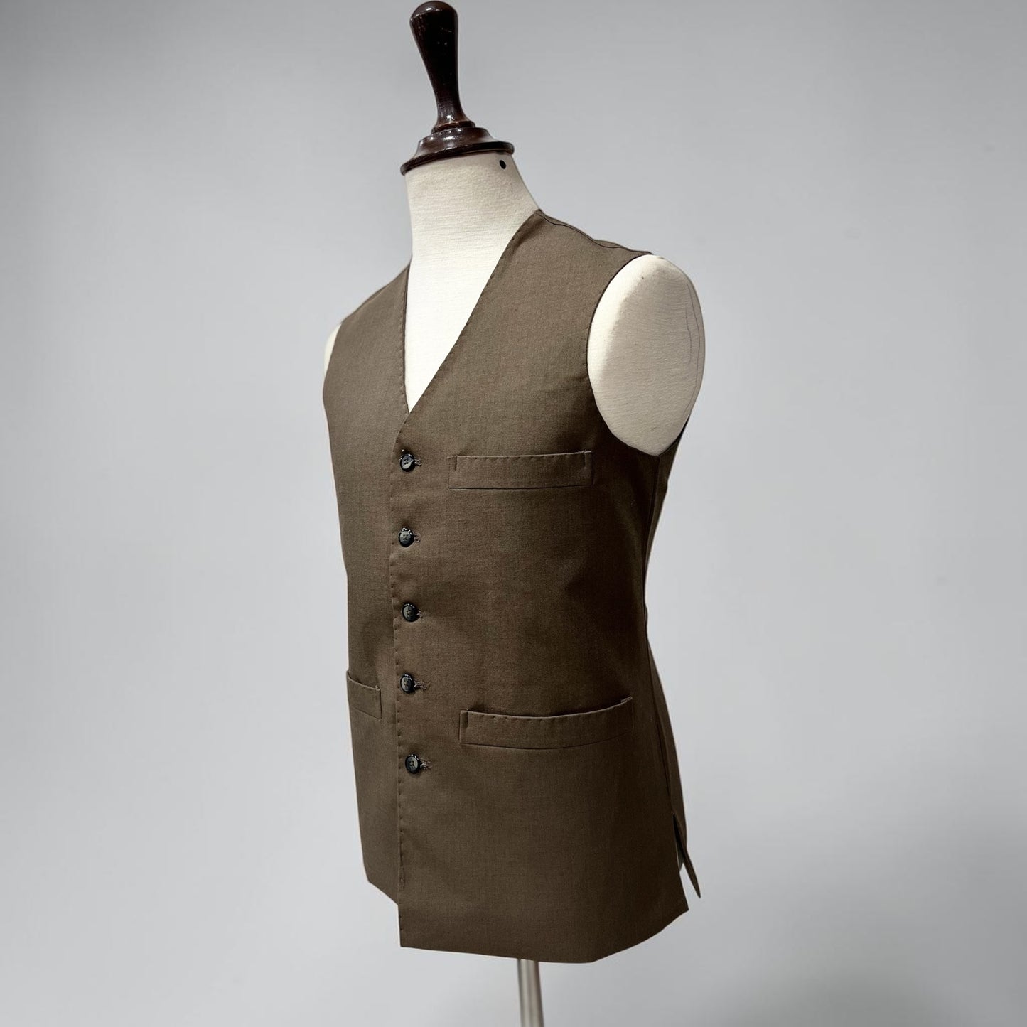 V-Neck brown waistcoat