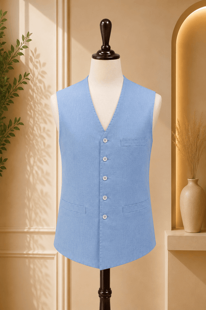 Classic V-Neck Waistcoat - Al amin coat and waistcoat mehal