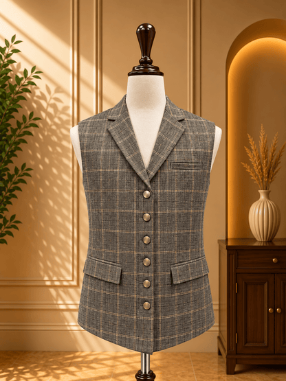COAT COLLAR WITH CHECK - Al amin coat and waistcoat mehal