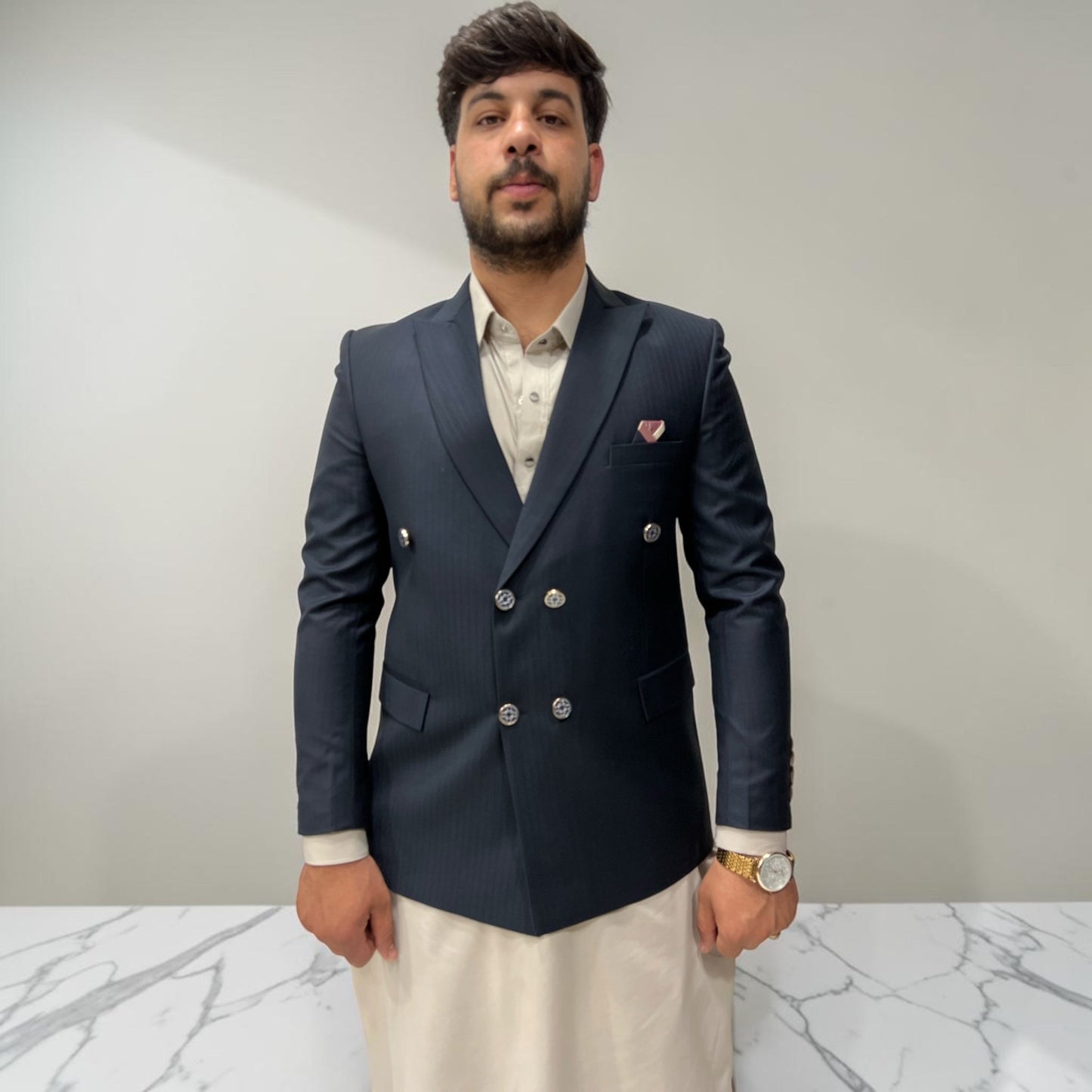 Double breasted coat - Al amin coat and waistcoat mehal