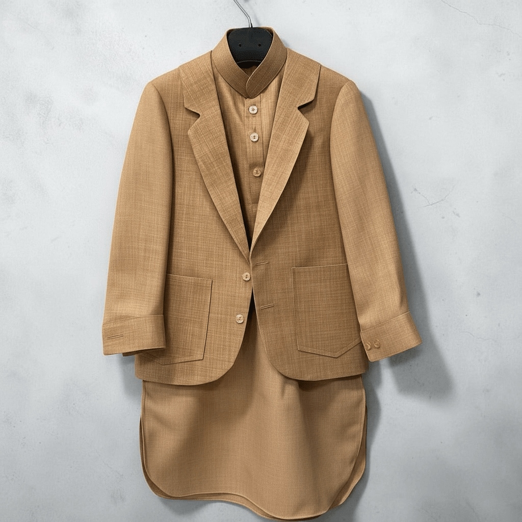 Kids 3-piece suit - Al amin coat and waistcoat mehal