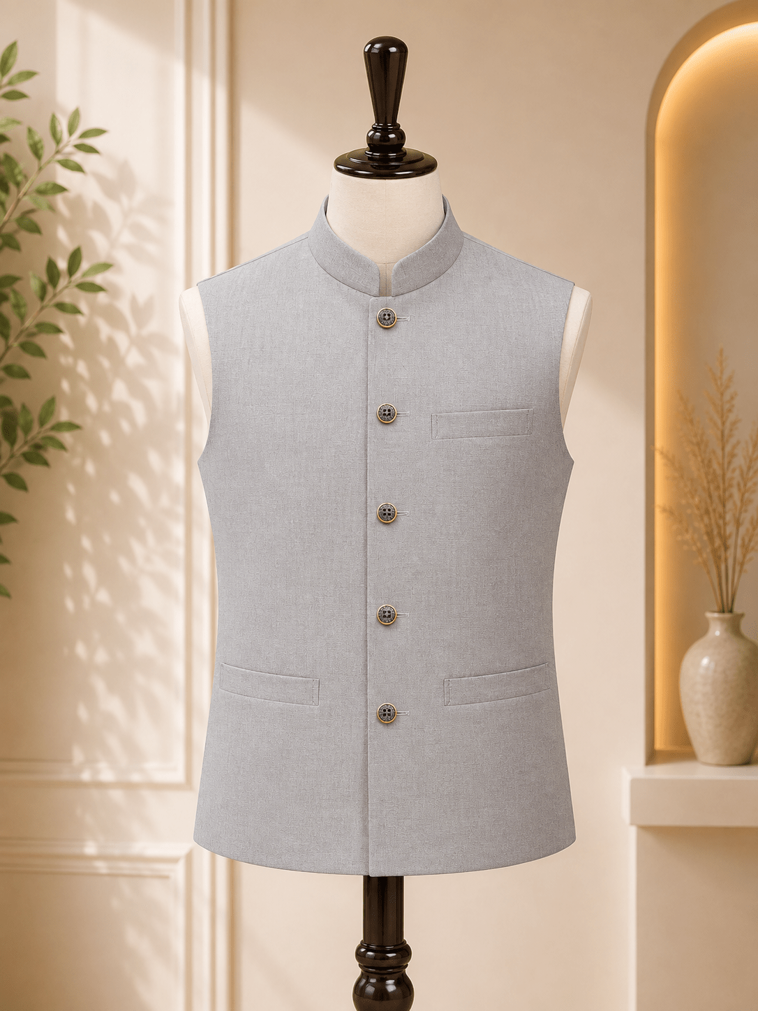 Kids’ Sherwani-Neck Waistcoat - Al amin coat and waistcoat mehal