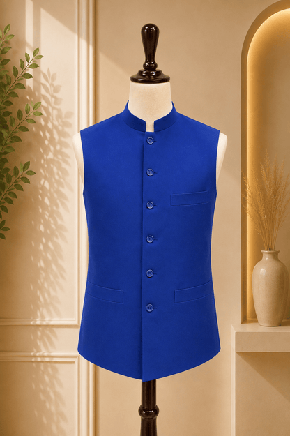Men’s Mandarin Collar Waistcoat - Al amin coat and waistcoat mehal