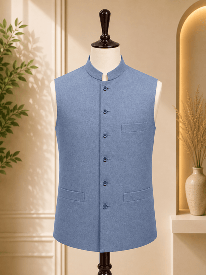 Men’s Mandarin Collar Waistcoat - Al amin coat and waistcoat mehal