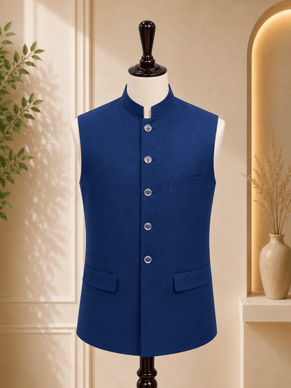 Men’s Mandarin Collar Waistcoat - Al amin coat and waistcoat mehal
