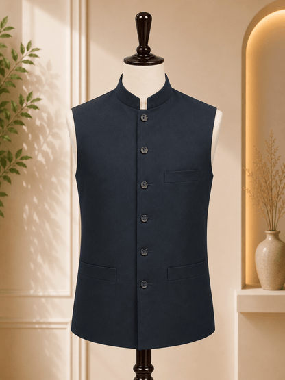 Men’s Mandarin Collar Waistcoat - Al amin coat and waistcoat mehal