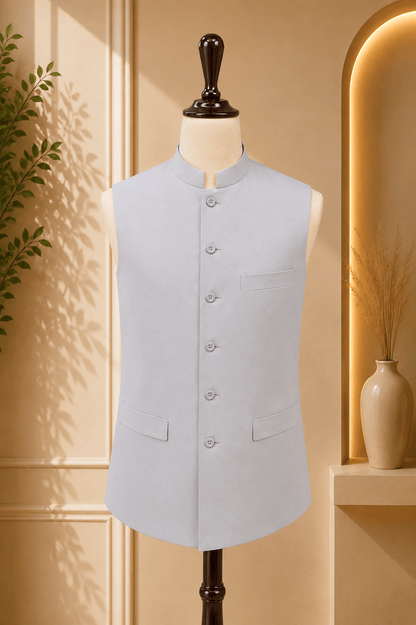 Men’s Mandarin Collar Waistcoat - Al amin coat and waistcoat mehal