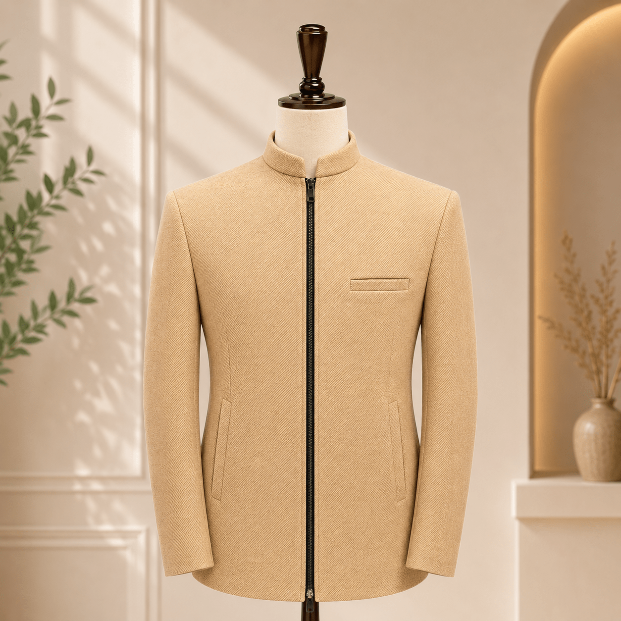Men’s Premium Zipper Coat - Al amin coat and waistcoat mehal