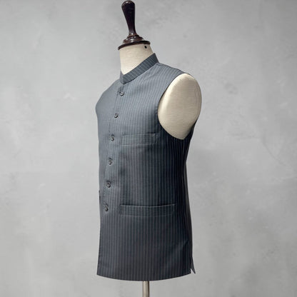 Plain Navy blue waistcoat - Al amin coat and waistcoat mehal