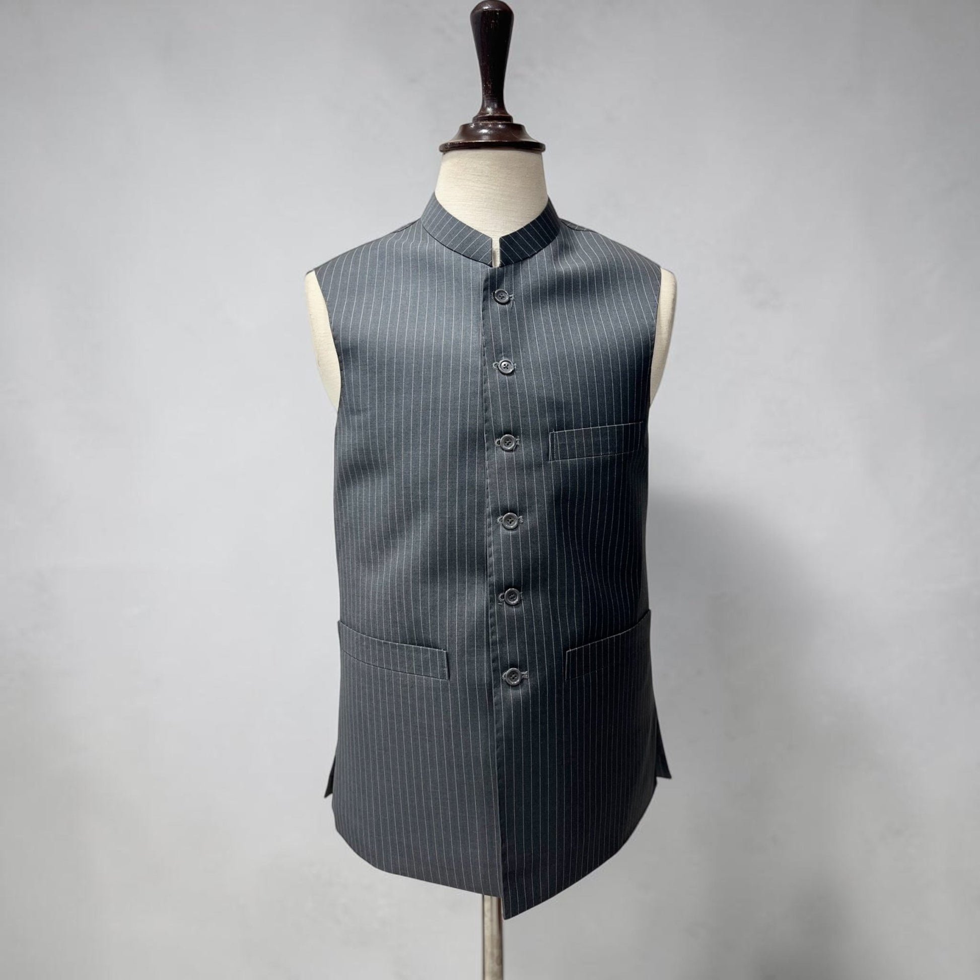 Plain Navy blue waistcoat - Al amin coat and waistcoat mehal