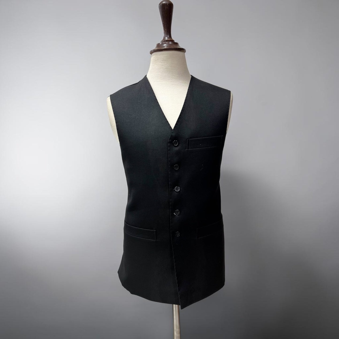 V-Neck black waistcoat - Al amin coat and waistcoat mehal