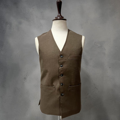 V-Neck brown waistcoat - Al amin coat and waistcoat mehal