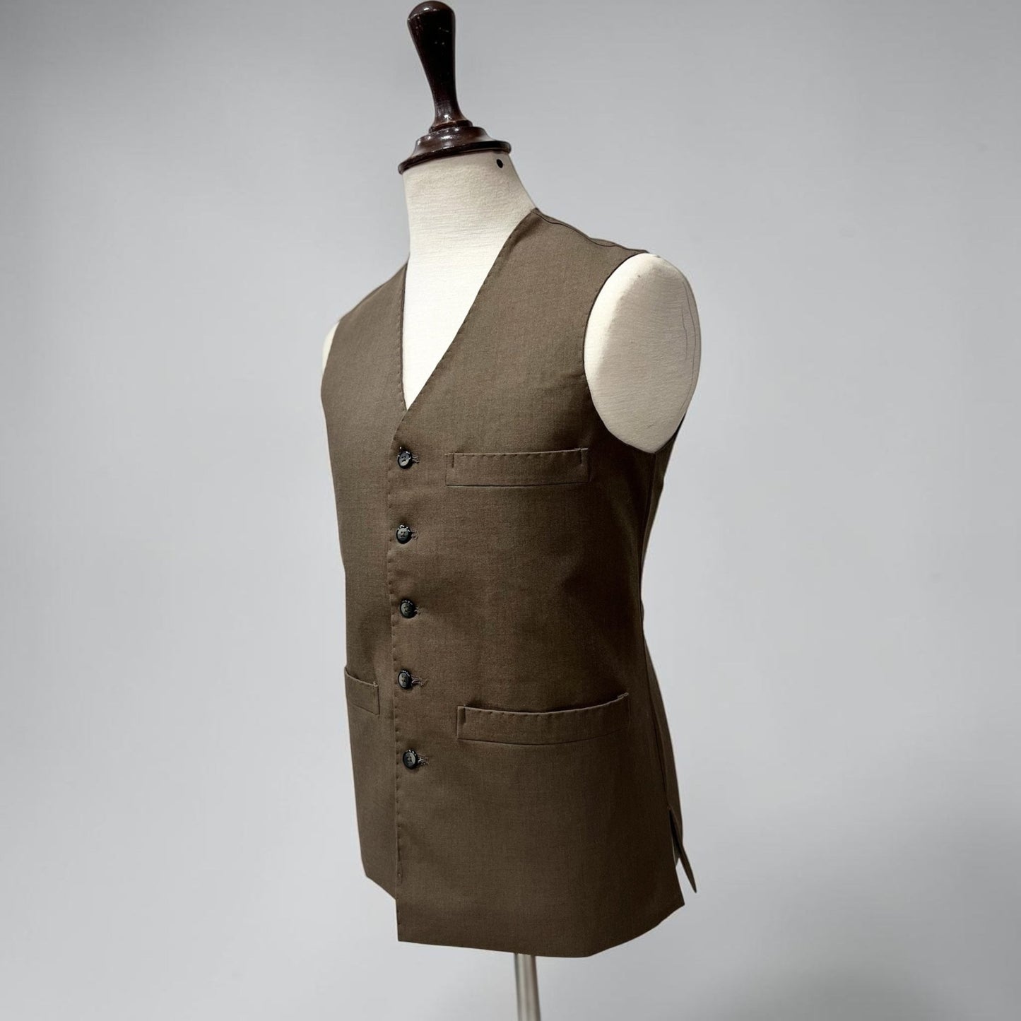 V-Neck brown waistcoat - Al amin coat and waistcoat mehal