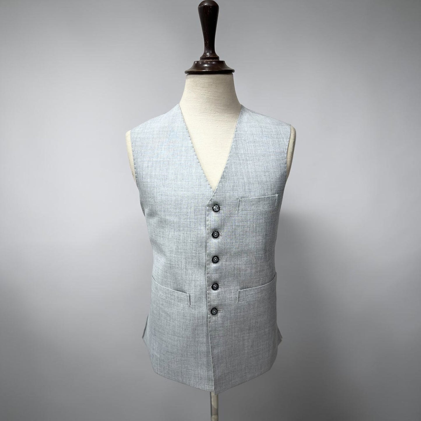 V-Neck grey waistcoat - Al amin coat and waistcoat mehal