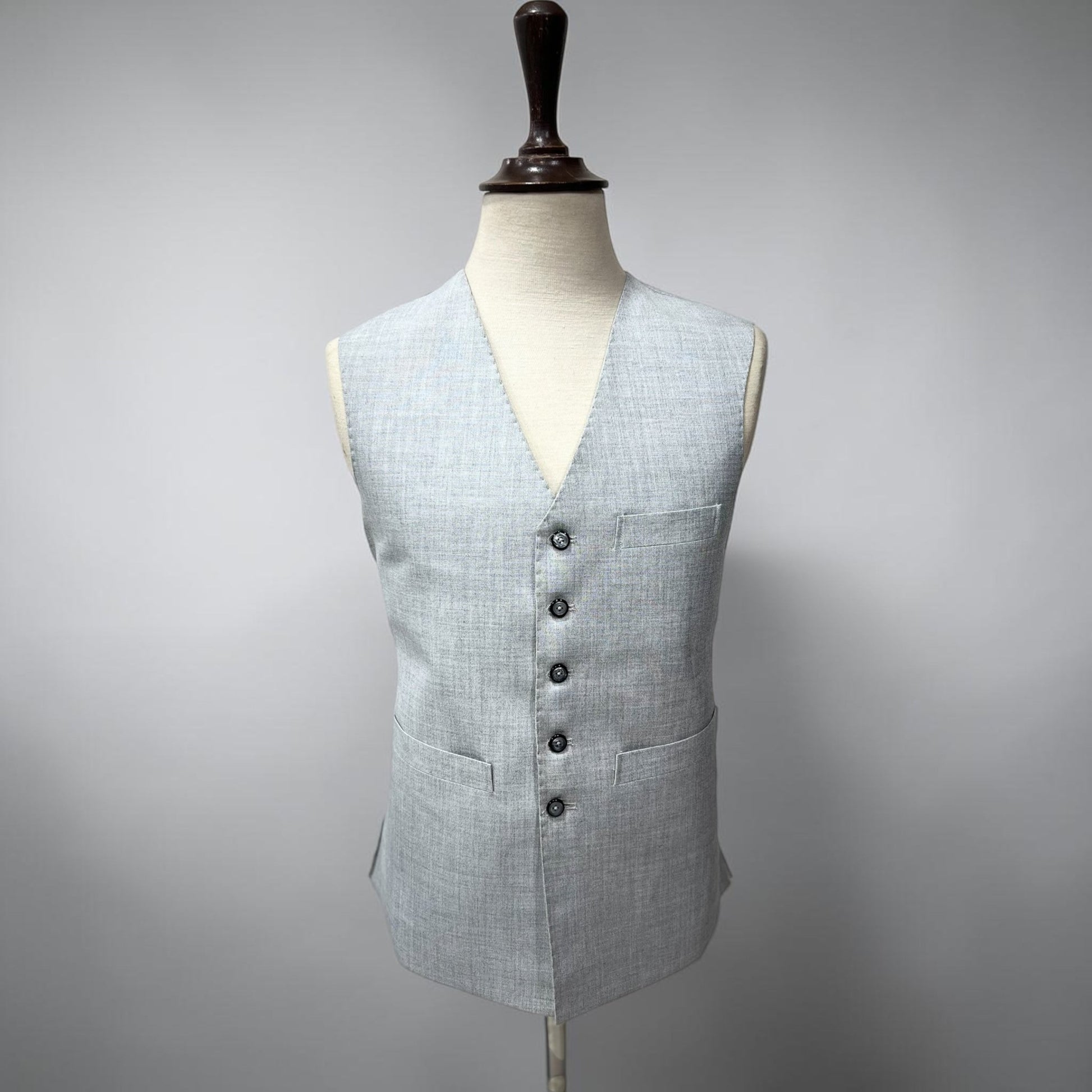 V-Neck grey waistcoat - Al amin coat and waistcoat mehal